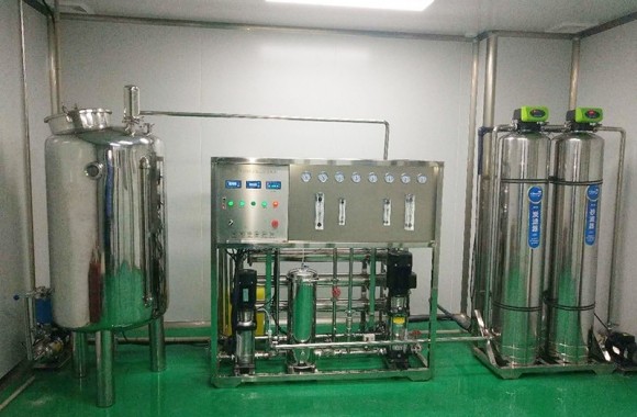 口罩車間0.5噸雙級反滲透純化水設(shè)備